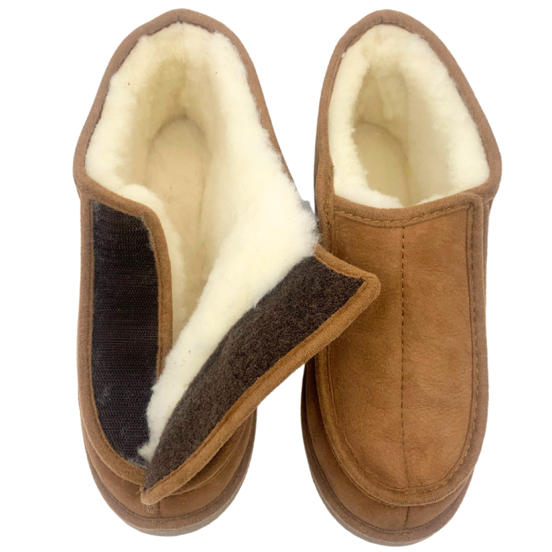 Chaussons En Peau De Mouton Avec Scratch
