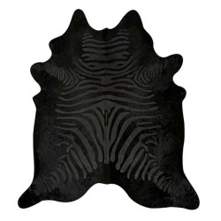 Peau de Vache zébrée noir