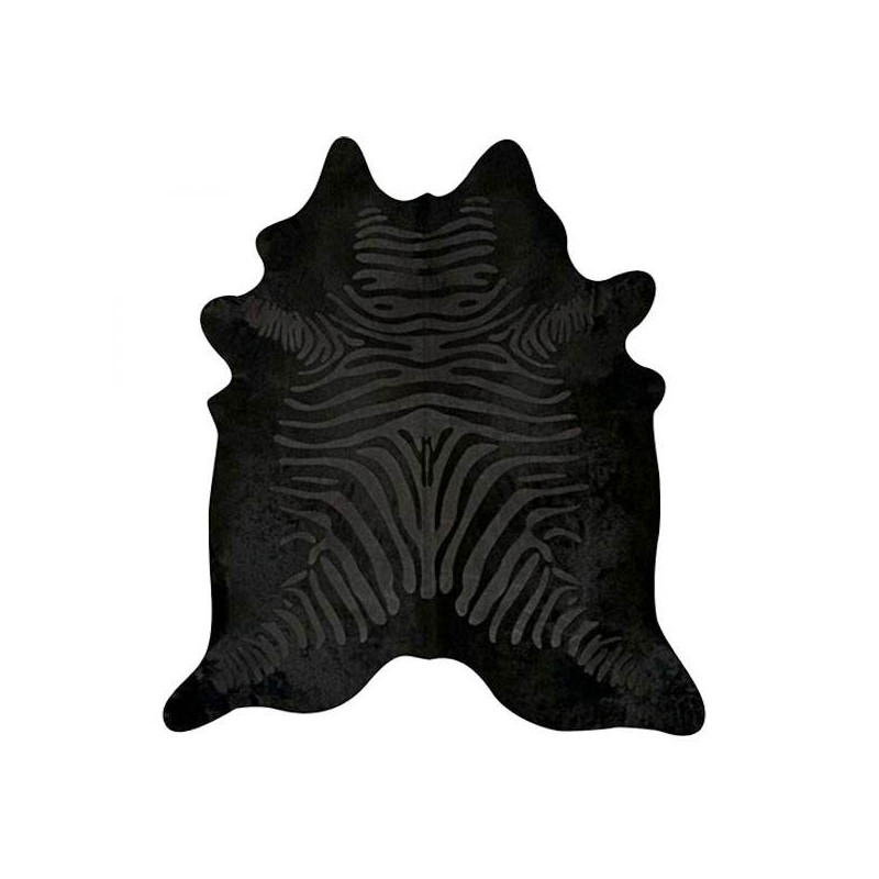 Peau de Vache zébrée noir