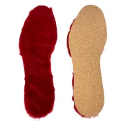 Semelle Rouge En Peau De Mouton Naturelle Et Dessous En Liège
