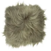 Coussin En Peau De Mouton Islandais Olive