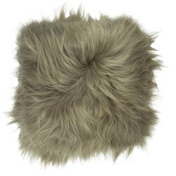 Coussin En Peau De Mouton Islandais Olive