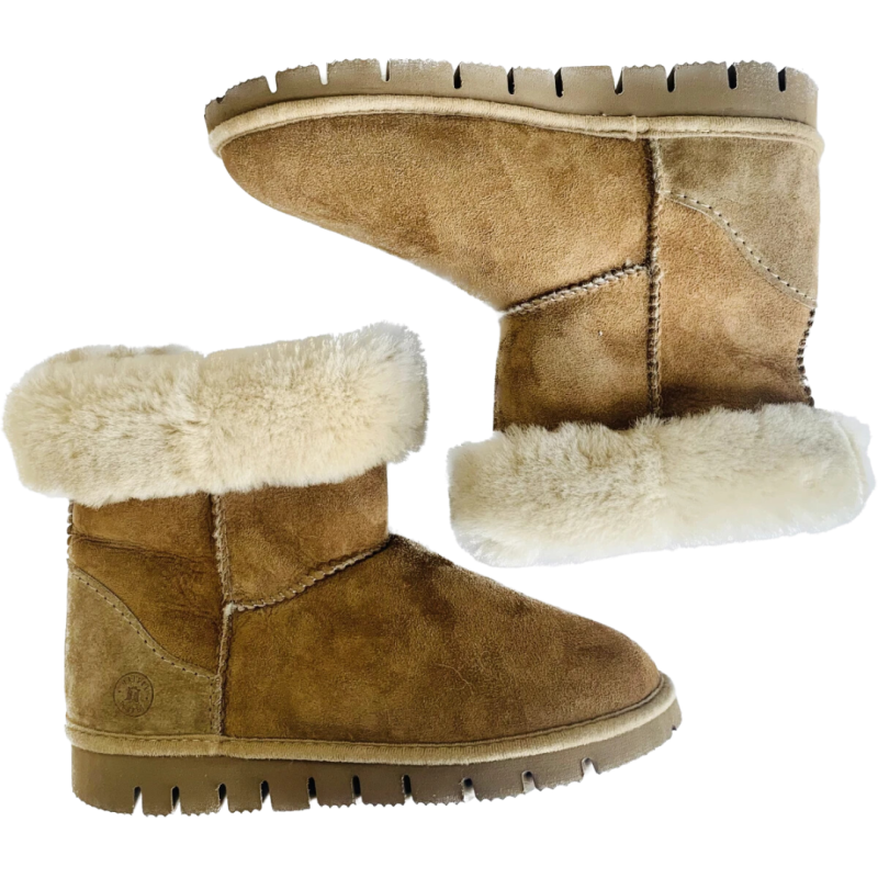 Bottines Mi-Mollet En Peau De Mouton