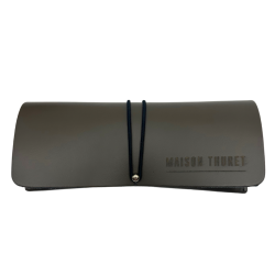Étui À Lunettes En Cuir Taupe