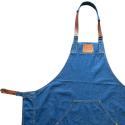 Tablier En Cuir Et En Jean Foncé