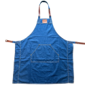 Tablier En Cuir Et En Jean Foncé