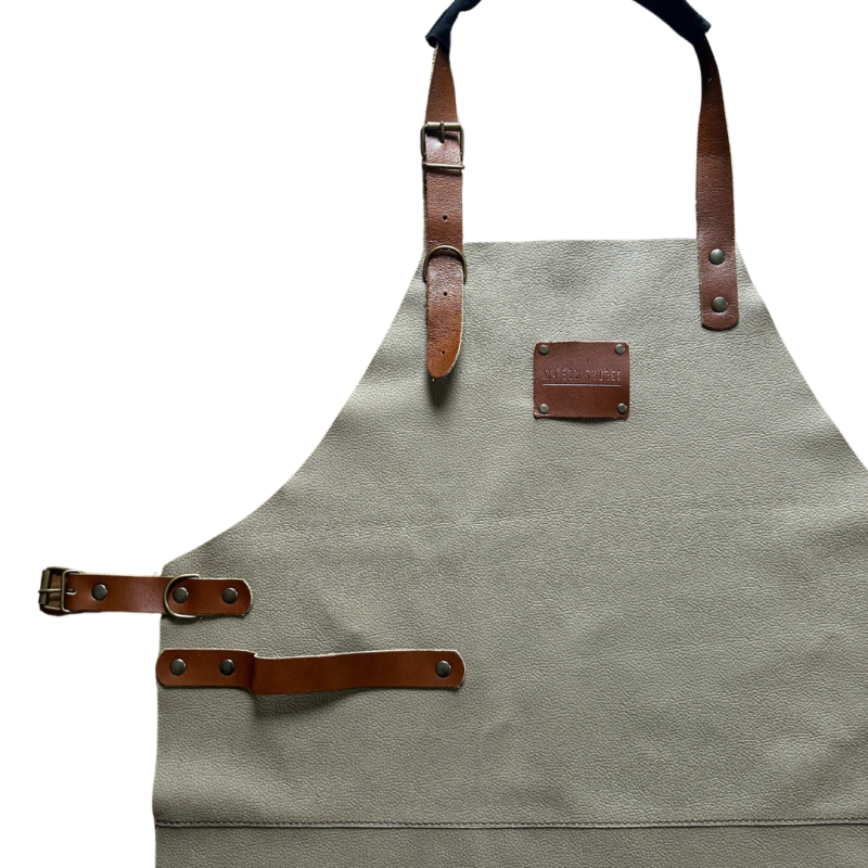Tablier En Cuir Gris