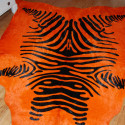 Peau de vache zèbre orange