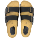 Bruin leren sandalen