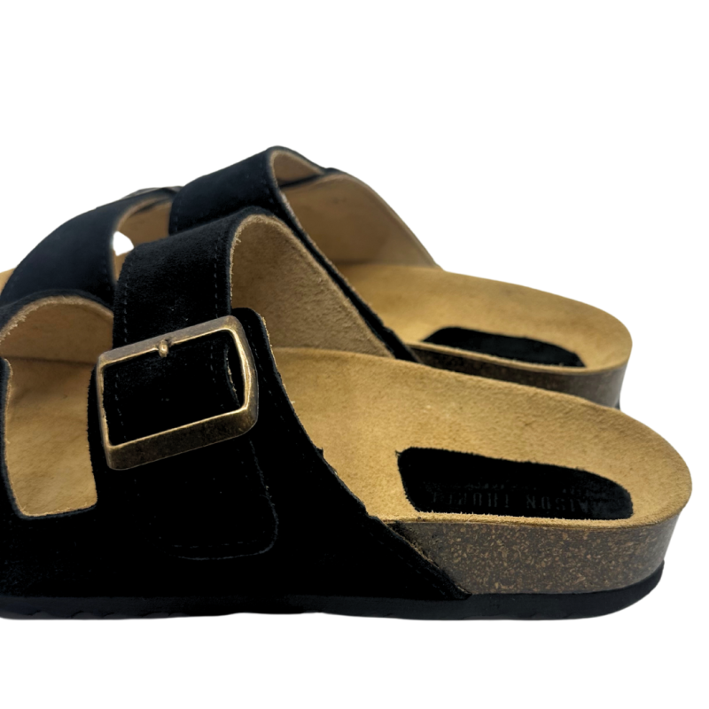 Sandales en daim noir