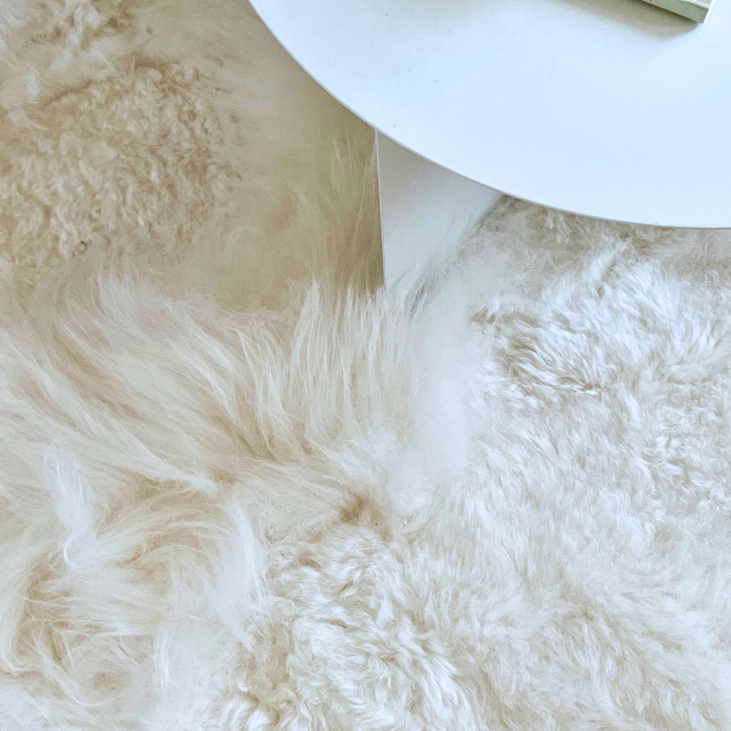 Tapis en Peau de Mouton DESIGN sur mesure ! Unique en France