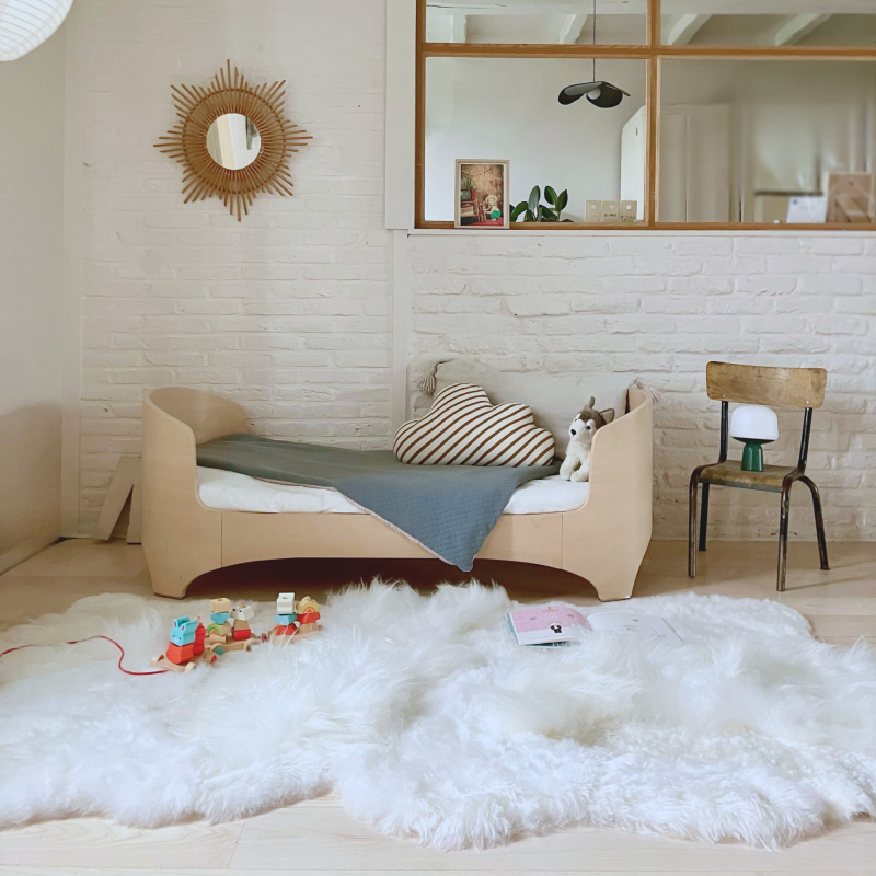 Tapis en Peau de Mouton DESIGN sur mesure ! Unique en France