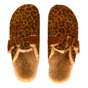 Sabots En Cuir Imprimé Léopard