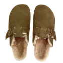 Sabots En Cuir Imprimé Léopard
