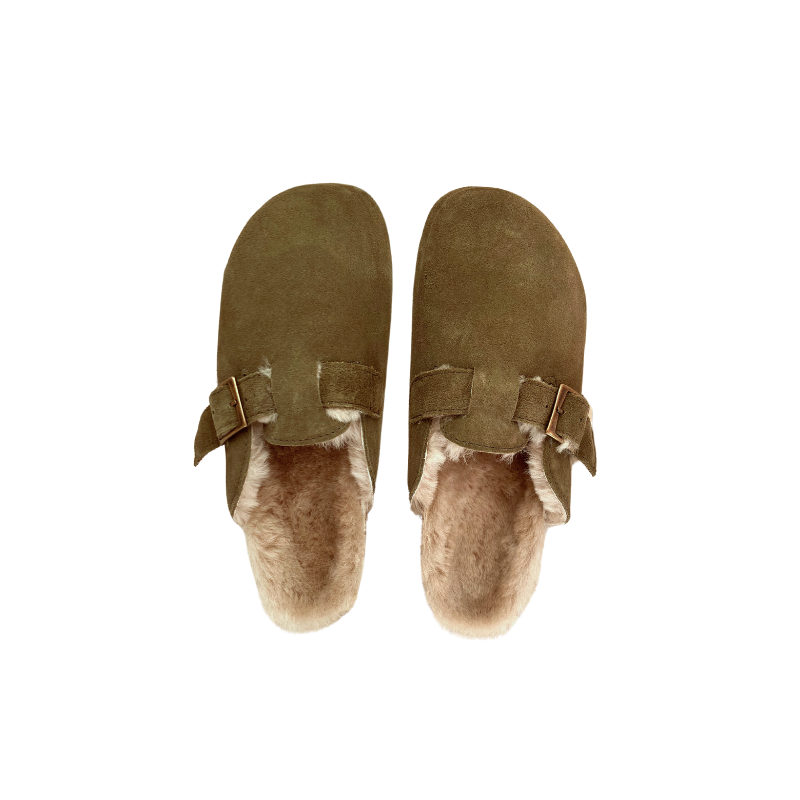 Sabots En Cuir Imprimé Léopard
