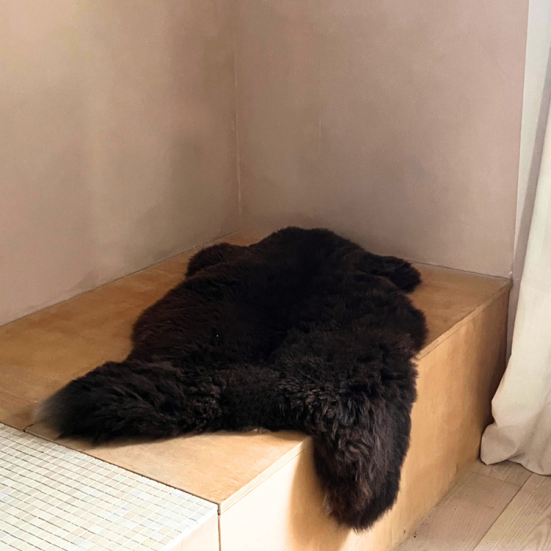 Peau de mouton marron