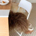 Galette de chaise en peau de mouton islandais marron