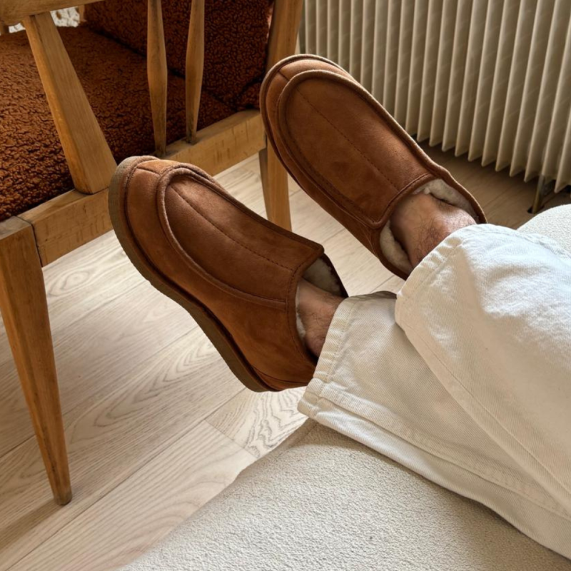 Chaussons En Peau De Mouton Avec Scratch