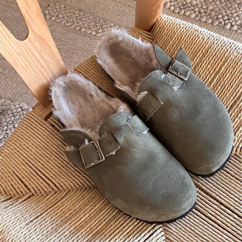 Sabots En Cuir Imprimé Léopard