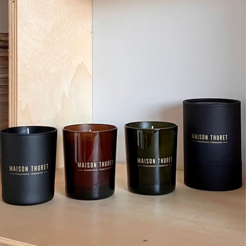 Bougie En Verre Vert Olive