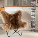 Fauteuil Butterfly AA original en peau de mouton Maison Thuret