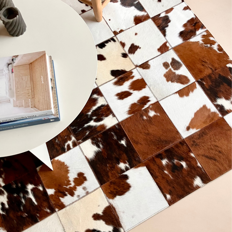 Peau de vache patchwork Normand sur-mesure