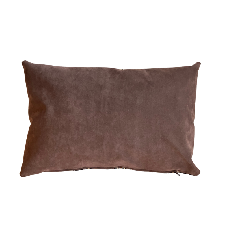 Coussin en peau d'agneau du Tibet blanc