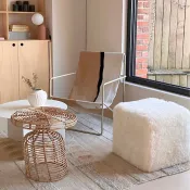 Cube En Peau De Mouton