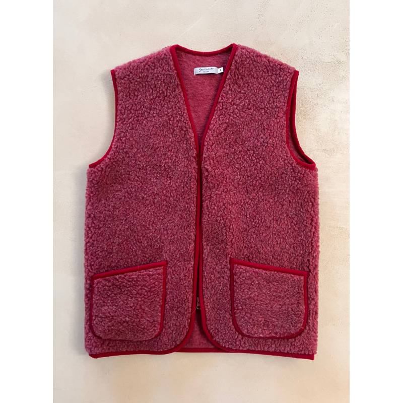 Mouwloos vest van 100% wol