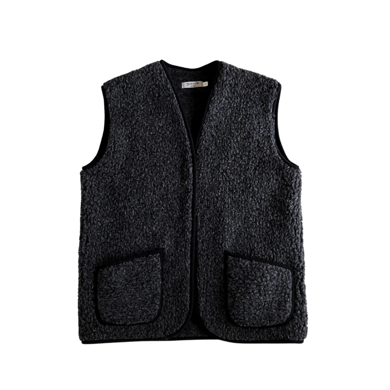 Mouwloos vest van 100% wol