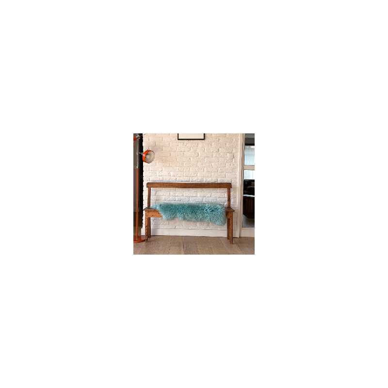 Peau de mouton bleu ciel