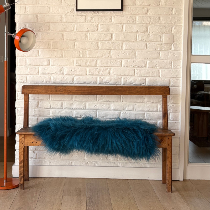 Eend blauwe schapenvacht