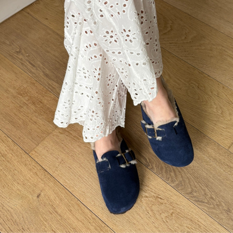 Sabots en cuir | Chaussons peau de mouton | Maison Thuret