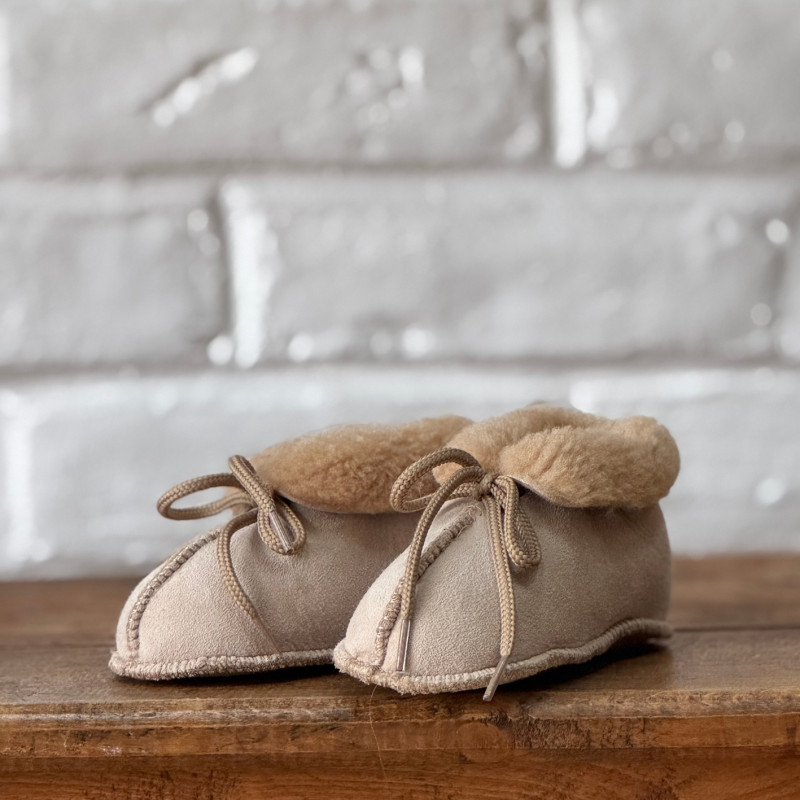 chaussons bébé peau de mouton