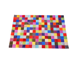 Tapis Patchwork uni mutlicolore