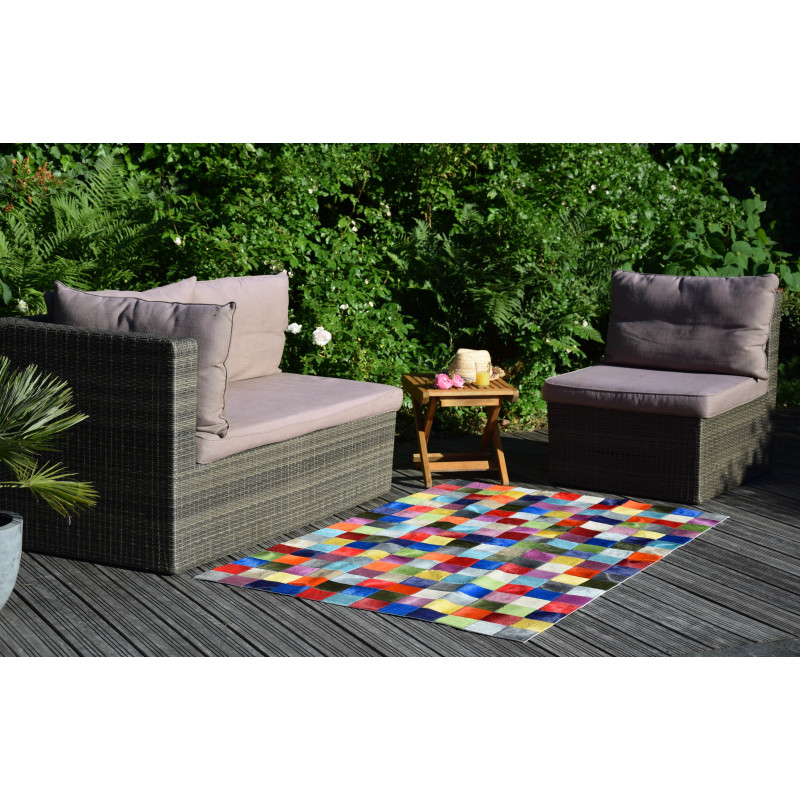 Tapis Patchwork multicolore uni 