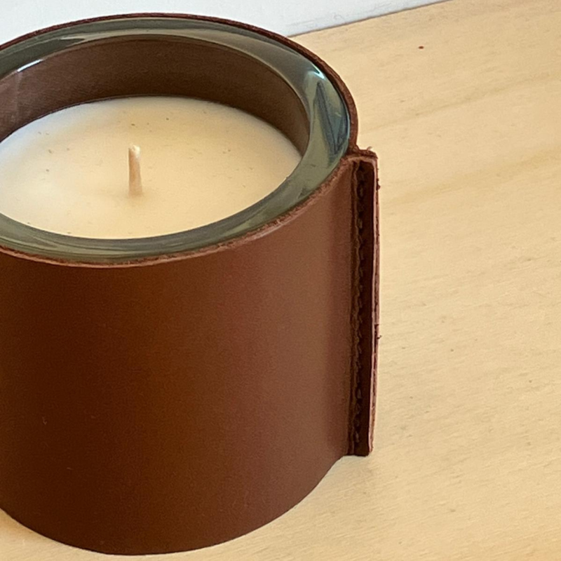 Bougie en cuir premium | Maison Thuret