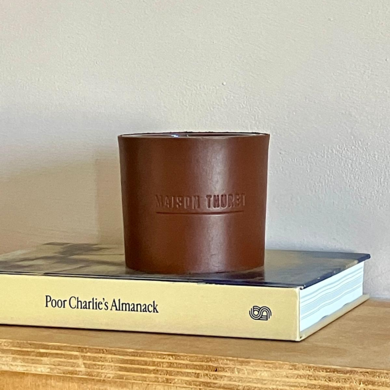 Bougie en cuir premium | Maison Thuret