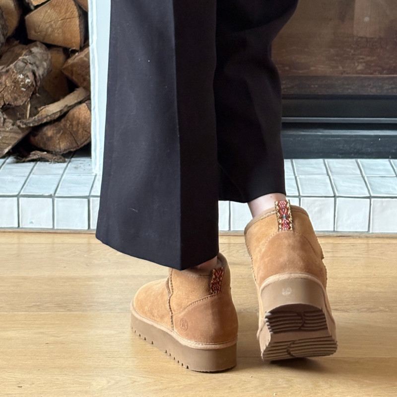 Bottines en peau de mouton artisanales SOLVEIG | Maison Thuret