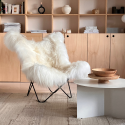 Fauteuil Butterfly AA original en peau de mouton Maison Thuret