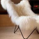 Fauteuil Butterfly AA original en peau de mouton Maison Thuret