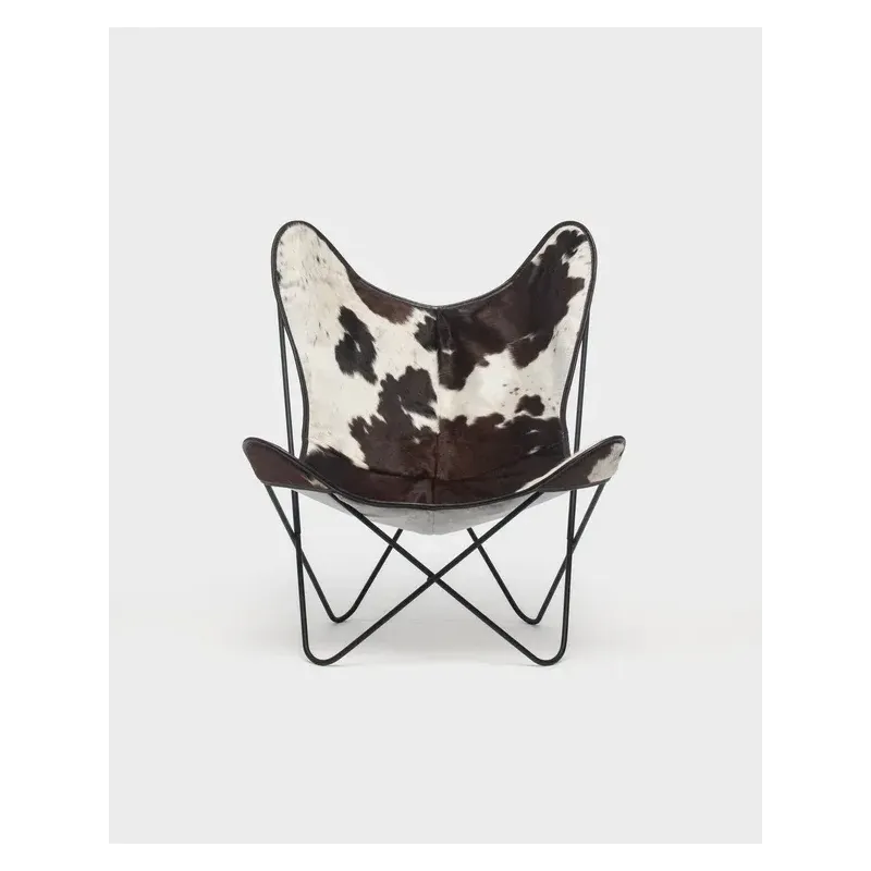 Fauteuil Butterfly AA original en peau de mouton Maison Thuret