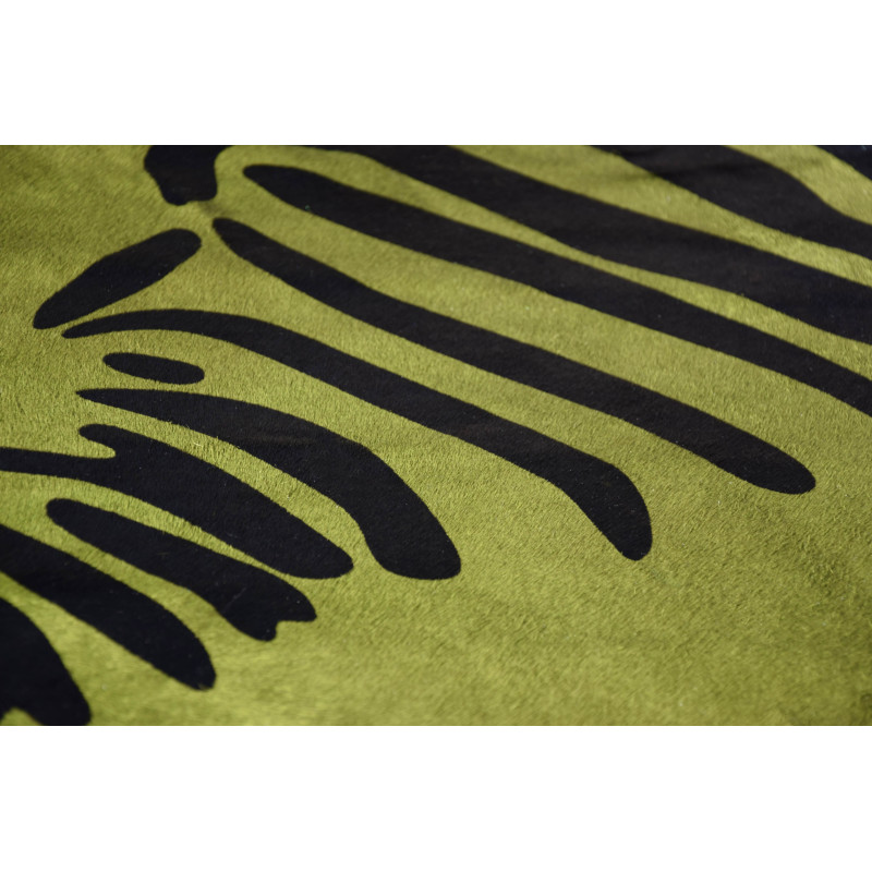 Peau de vache zèbre kaki