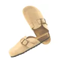 Sabots en cuir - greige