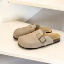 Sabots en cuir - greige