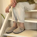 Sabots en cuir - greige