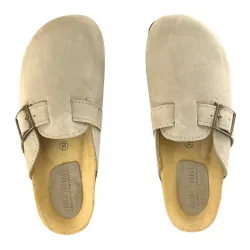 Sabots en cuir - greige