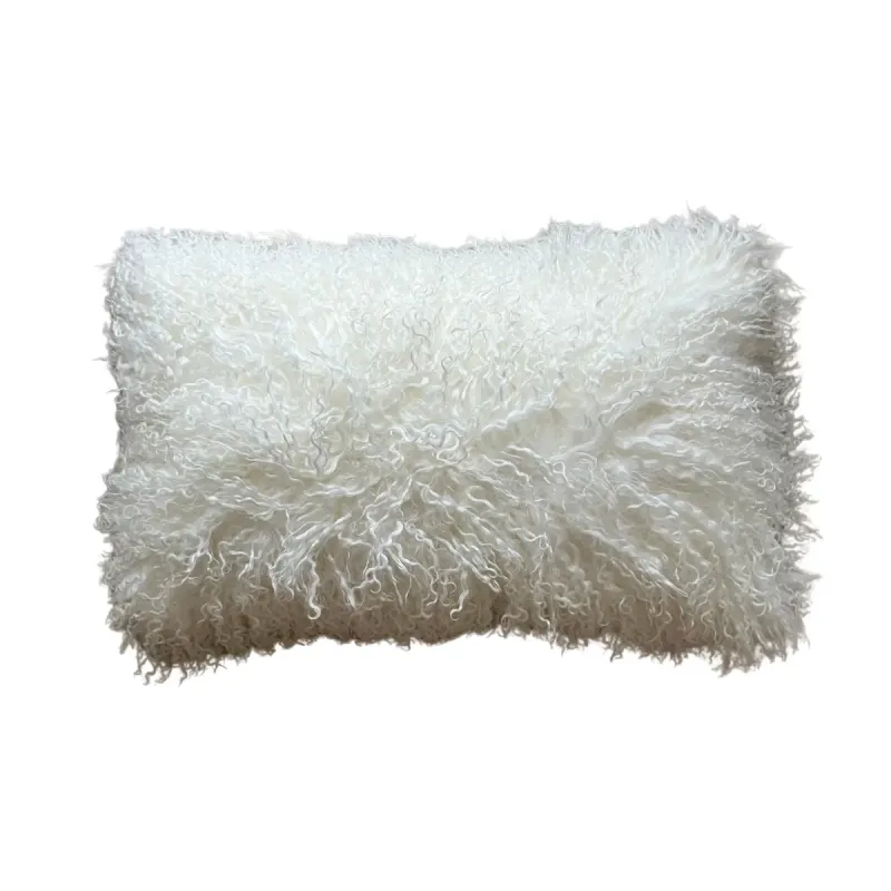 Coussin agneau du Tibet 30×50 – Maison Thuret – Luxe & douceur