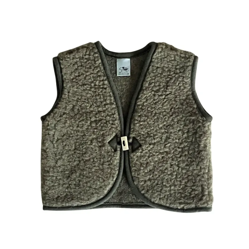 Mouwloos vest van 100% wol
