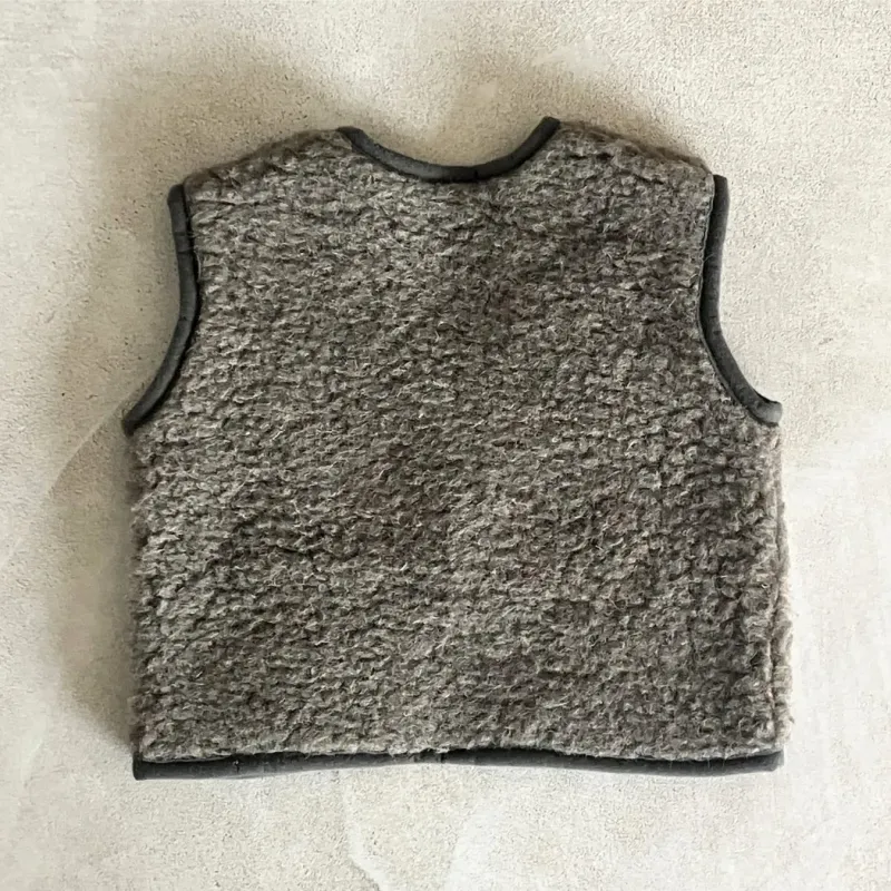 Mouwloos vest van 100% wol